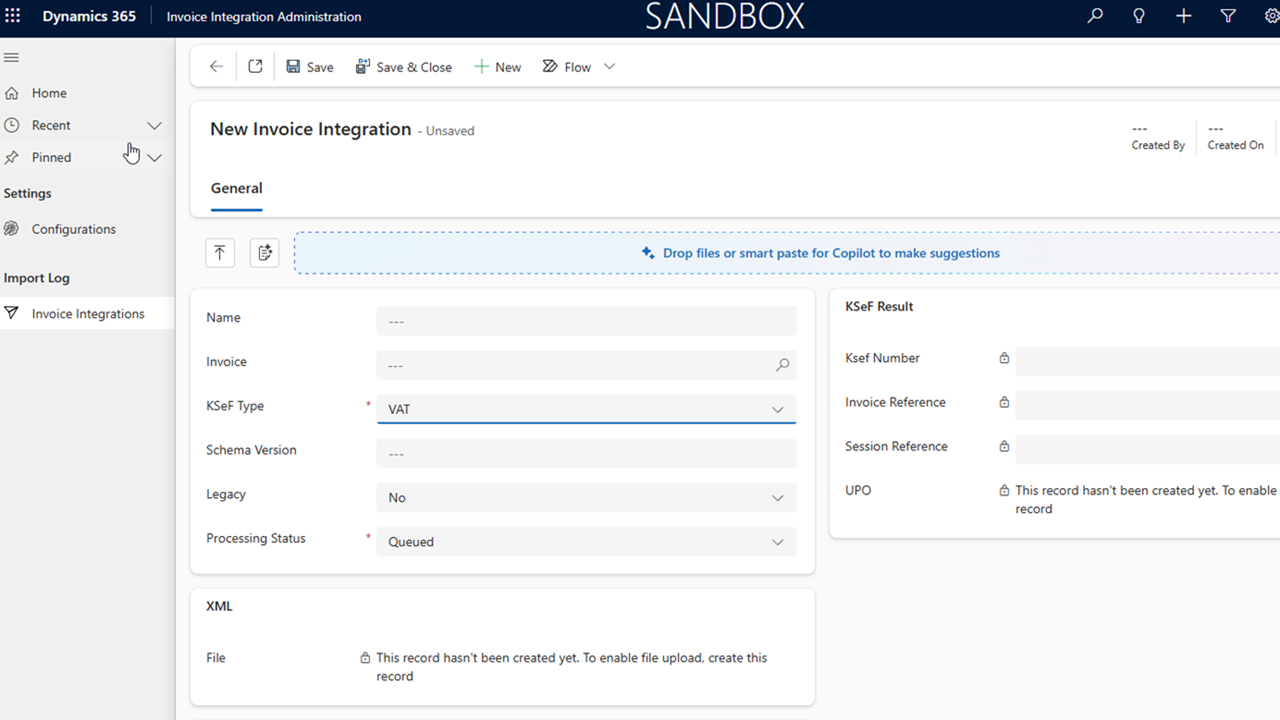 Wysyłka faktury do KSeF