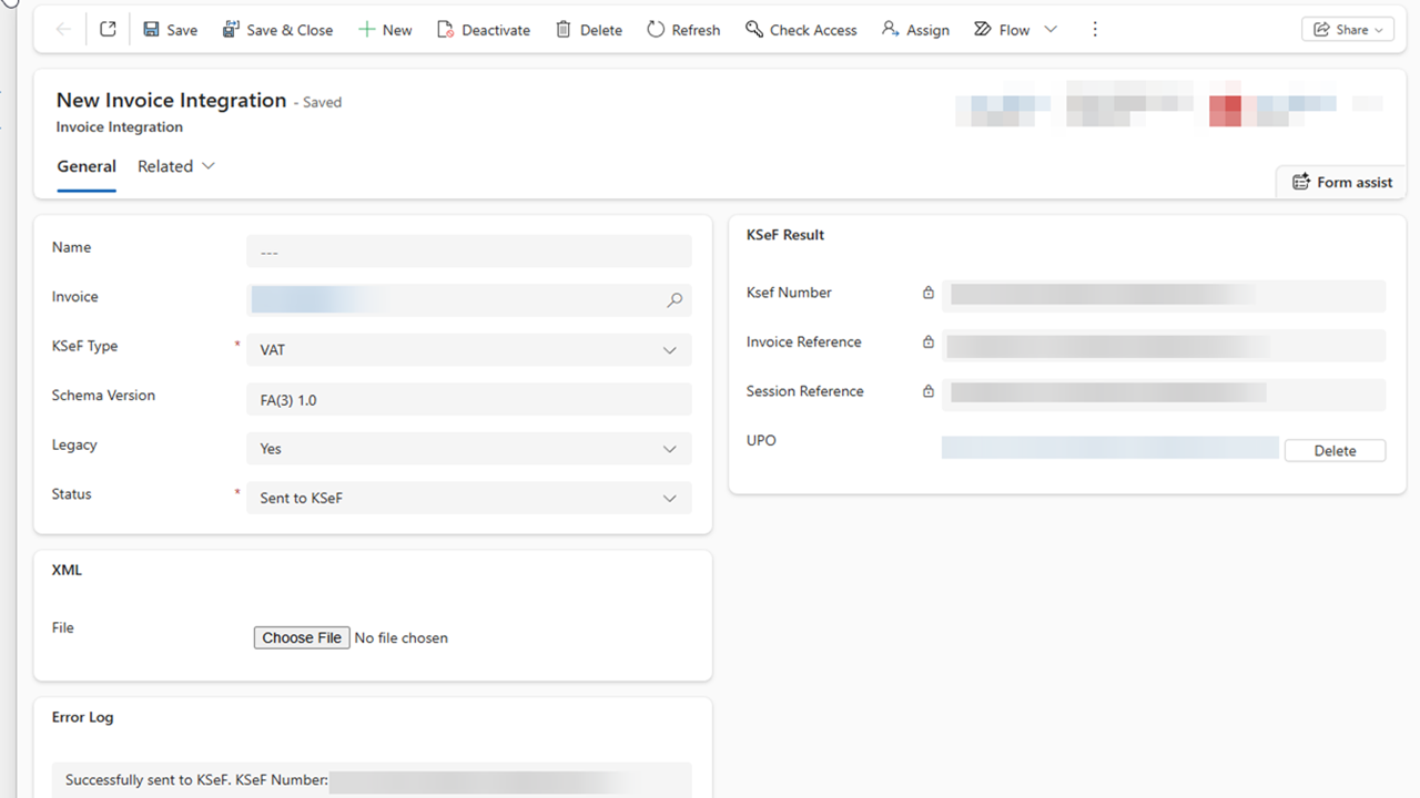 Status w czasie rzeczywistym i UPO